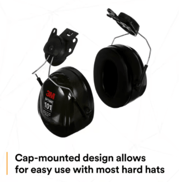 3M PELTOR Optime 101 Earmuffs H7P3E (Hard Hat Attachable) - BHP Safety Products