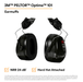 3M PELTOR Optime 101 Earmuffs H7P3E (Hard Hat Attachable) - BHP Safety Products