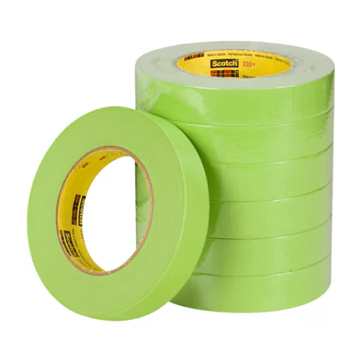 3M Performance Green Masking Tape 233+, 26336, 24 mm x 55 m, 24/Case - BHP Safety Products