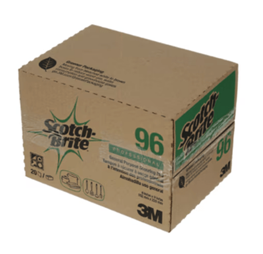 3M Scotch-Brite 96 General Purpose Scour Pad, 6 in x 9 in (20/Box, 3 Boxes/Case) - BHP Safety Products