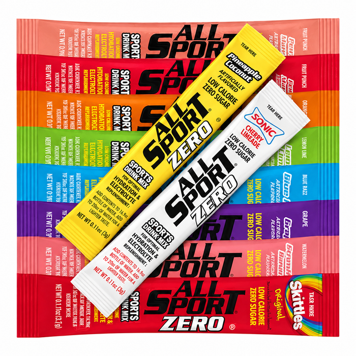All Sport Powder Hydration Sticks - Traditional & Ultimate Variety - Zero Calorie, Performance Electrolyte Drink Mix, Sugar Free, 2x Potassium, 500/Case
