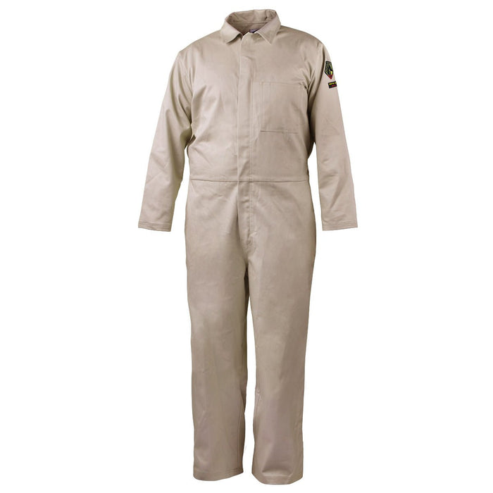 Black Stallion CF2117 - ST 7oz. AR/FR Cotton Coverall, Stone Khaki - BHP Safety Products