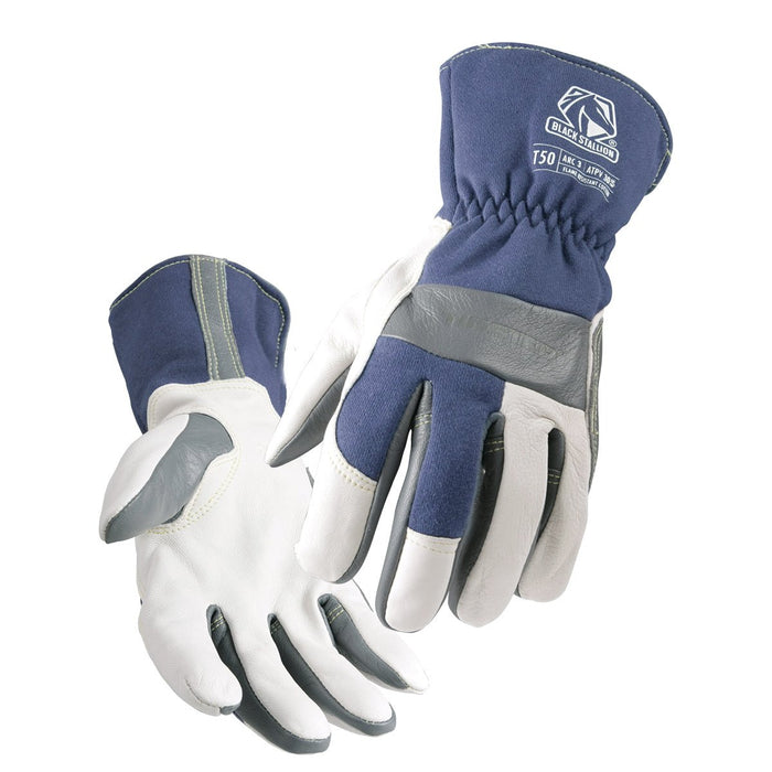Black Stallion T50 Premium Grain Goatskin & FR Cotton TIG Welding Glove - BHP Safety Products