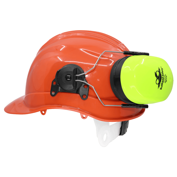 Bullhead Safety Hi - Vis Lime, Cap - Mounted, NRR 22 dB Earmuffs, HP - M3 - BHP Safety Products