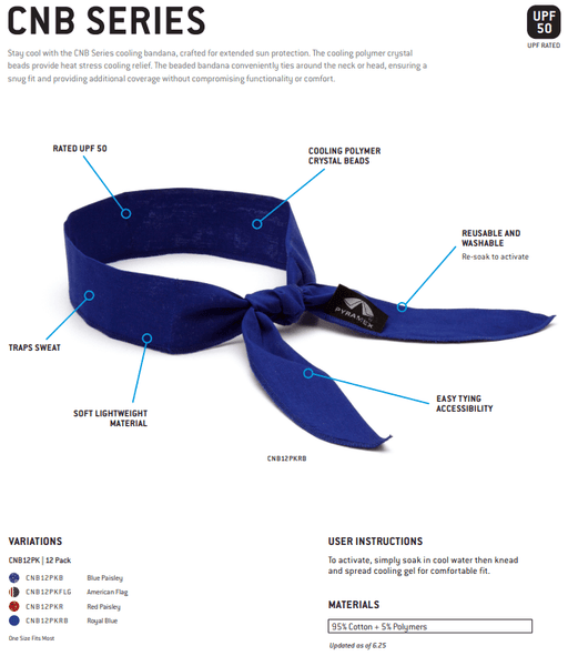 Cooling Bandana - Royal Blue - BHP Safety Products