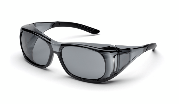 Elvex SG-37G Over Spec II Over-the-Glass Protective Eyewear, Gray Lens ...