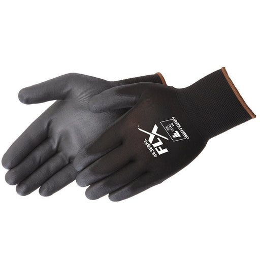 FLX (Formerly P-Grip) Black Nylon/Polyurethane General Purpose Work Gloves with Black PU Coating - BHP Safety Products