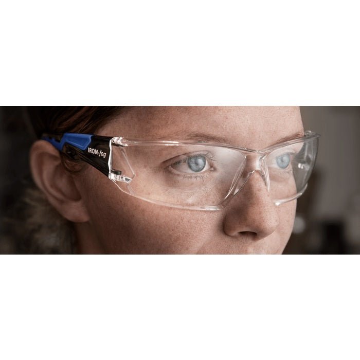 Iron - Fog Premium Grade Anti - Fog Safety Glasses Blue Frame, Clear Lens 3085 - BL - C/A - BHP Safety Products