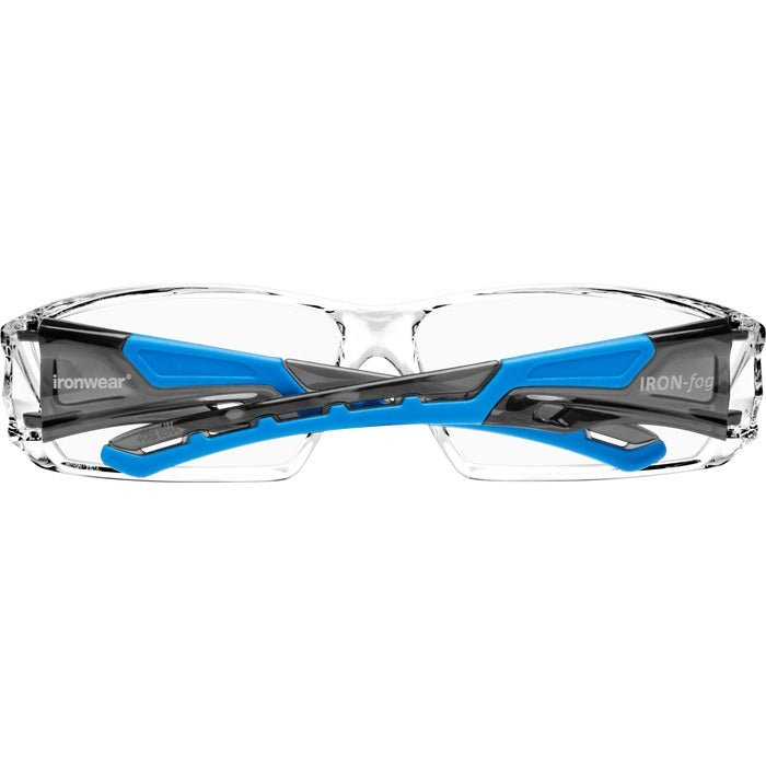 Iron - Fog Reader Premium Grade Anti - Fog Safety Glasses Blue Frame, Clear Lens with Bifocal - BHP Safety Products