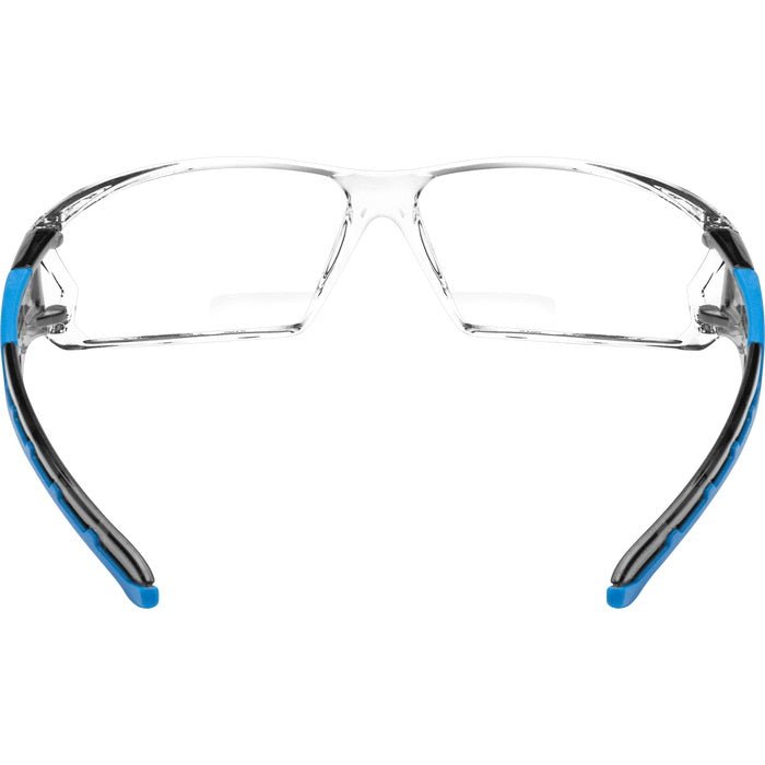 Iron - Fog Reader Premium Grade Anti - Fog Safety Glasses Blue Frame, Clear Lens with Bifocal - BHP Safety Products