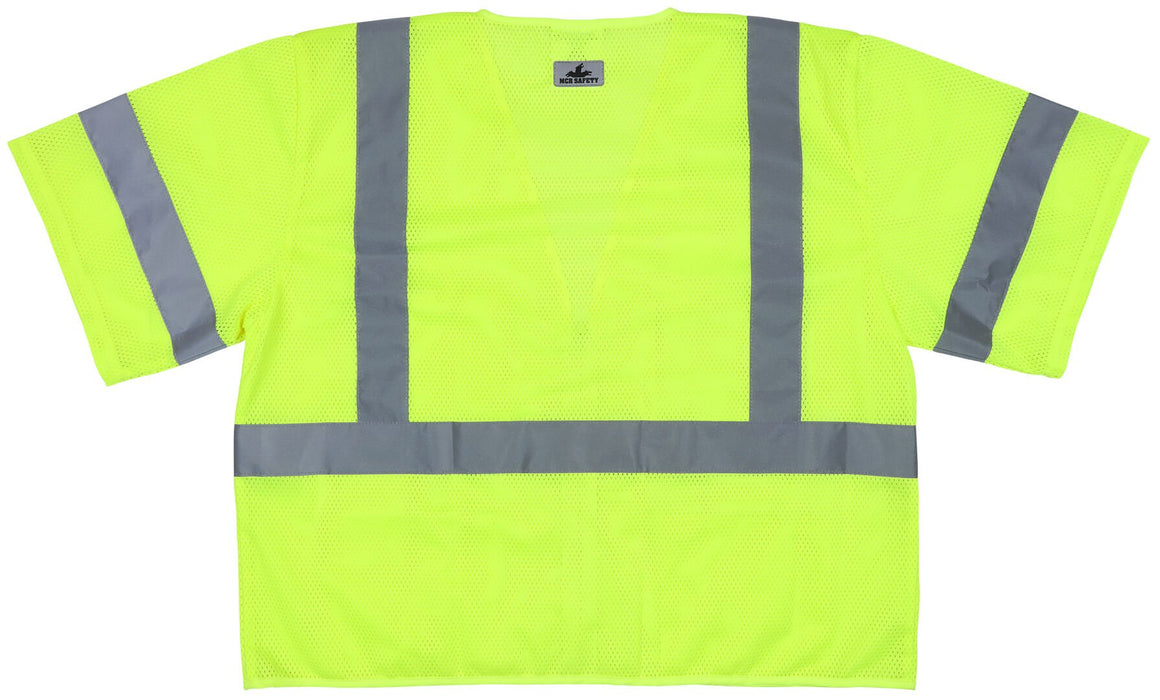 MCR Luminator Series, Class 3, Lime Safety Vest, VCL3MLZ - BHP Safety Products