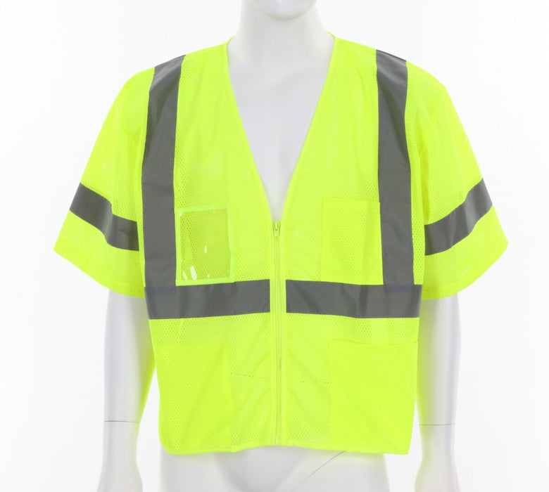 MCR Luminator Series, Class 3, Lime Safety Vest, VCL3MLZ - BHP Safety Products