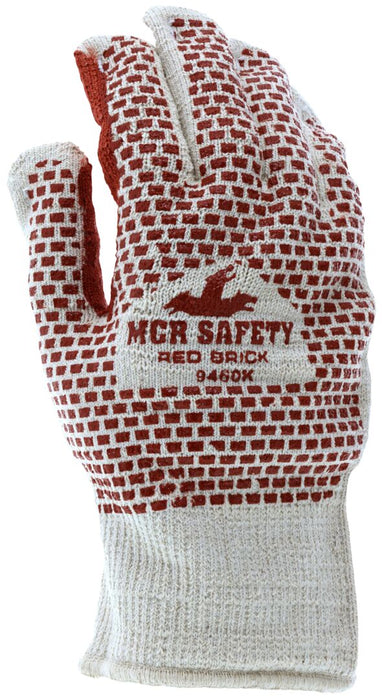 MCR Red Brick Terrycloth Work Glove, Heavy Weight, 2 - Ply, Nitrile Dots on Both Sides, 9460K - BHP Safety Products