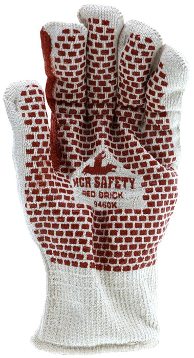 MCR Red Brick Terrycloth Work Glove, Heavy Weight, 2 - Ply, Nitrile Dots on Both Sides, 9460K - BHP Safety Products