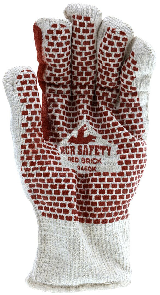 MCR Red Brick Terrycloth Work Glove, Heavy Weight, 2 - Ply, Nitrile Dots on Both Sides, 9460K - BHP Safety Products