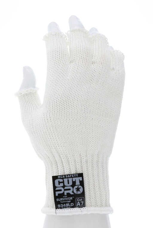 MCR Safety 9349D Fingerless ANSI Cut Level A7 Cut Resistant 7 Gauge Regular Weight Survivor Gloves - BHP Safety Products