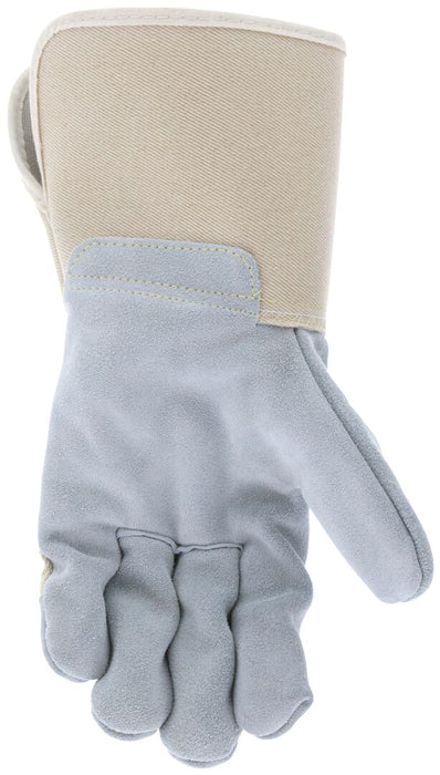 MCR Safety Big Jake Series Premium Leather Palm 4.5" Rubberized Safety Cuff Work Glove - BHP Safety Products