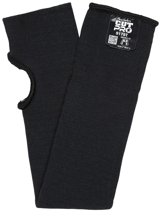 MCR Safety CutPro Black, Double - Ply Kevlar, 18" Cut Resistant Sleeve with Thumb Hole, 9178T - BHP Safety Products