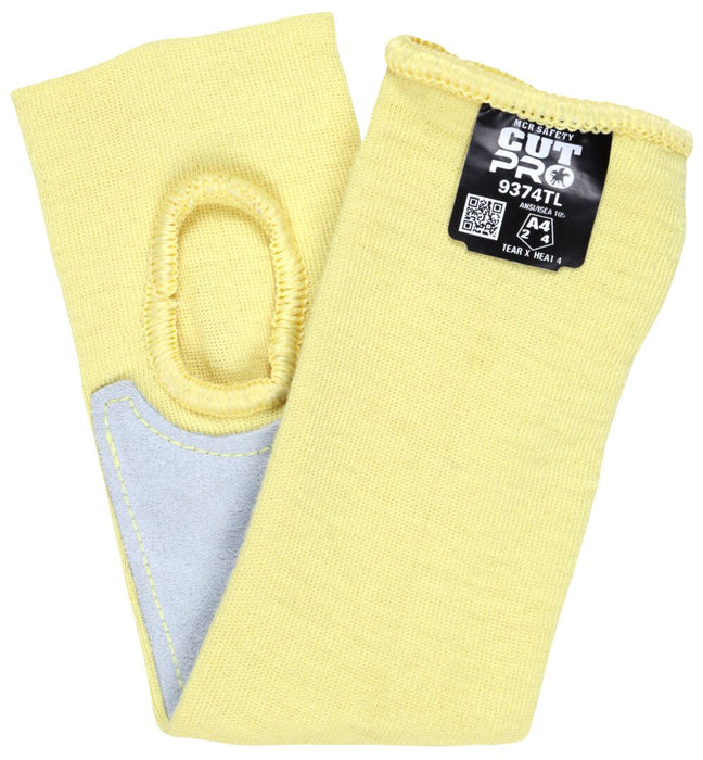 MCR Safety CutPro Cut Resistant Sleeve w/ Thumb Hole & Leather Pad, 9374TL - BHP Safety Products