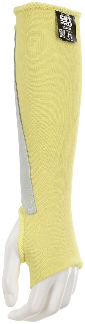 MCR Safety CutPro Cut Resistant Sleeve w/ Thumb Hole & Leather Pad, 9374TL - BHP Safety Products