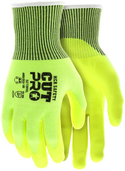 MCR Safety Hi - Vis CutPro HyperMax, Palm Dipped Work Glove, 9273HV - BHP Safety Products