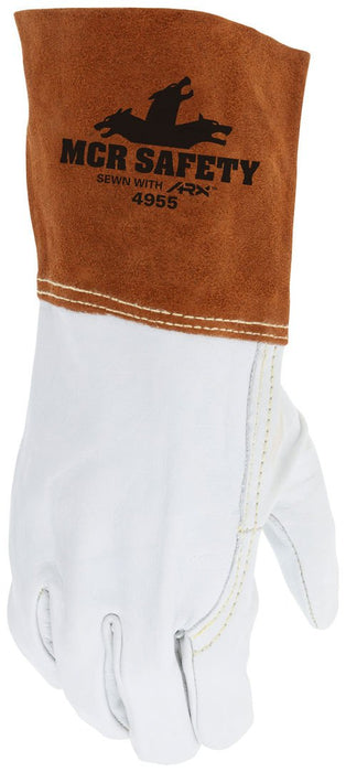 MCR Safety Leather Welding Work Glove with 4" Gauntlet Cuff (MIG/TIG), 4955 - BHP Safety Products