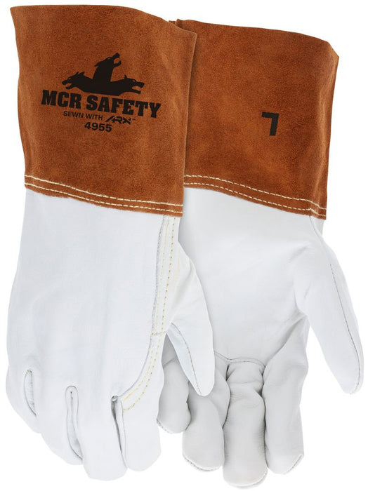 MCR Safety Leather Welding Work Glove with 4" Gauntlet Cuff (MIG/TIG), 4955 - BHP Safety Products