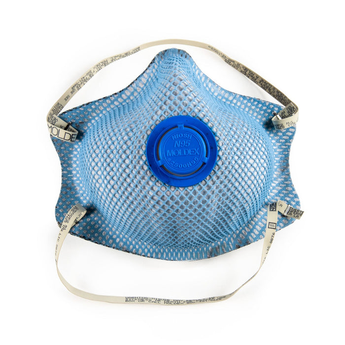 Moldex 2500N95 Disposable Particulate Respirator Plus Nuisance Acid Gases with Valve, Medium/Large, NIOSH Approved - BHP Safety Products