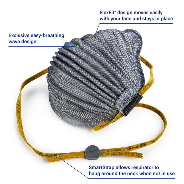 Moldex Airwave 4800N95 Plus Relief From Organic Vapors With SmartStrap & Full Foam (10 Masks/Box) Face Seal - BHP Safety Products