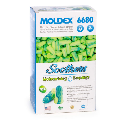 Moldex Soothers™ Moisturizing Foam Earplugs 6680, NRR 33 dB - BHP Safety Products