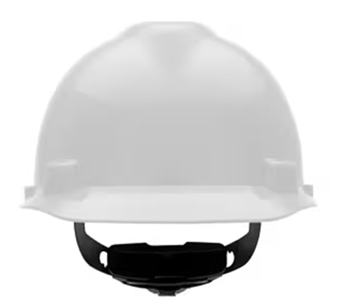 MSA V - Gard Slotted Cap, Size Large, White, w/Fas - Trac III Suspension, 477482 - BHP Safety Products