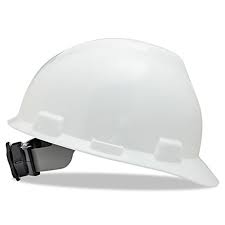 MSA V - Gard Slotted Cap, Size Large, White, w/Fas - Trac III Suspension, 477482 - BHP Safety Products