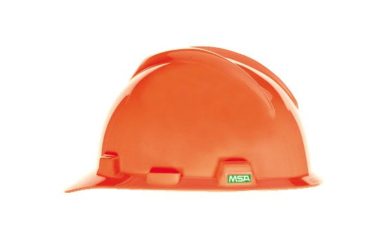 MSA V - Gard Slotted Cap Style Hard Hat, Hi - Vis Orange, W/Fas - Trac III Suspension, 488146 - BHP Safety Products