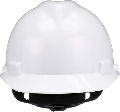 MSA V - Gard Slotted Cap Style Hard Hat, White, W/Fas - Trac III Suspension - BHP Safety Products