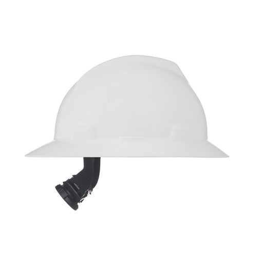 MSA V - Gard Slotted Full - Brim Hat, White, w/Fas - Trac III Suspension - BHP Safety Products