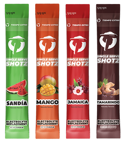 Overtime Tiempo Extra Single Serve Shotz Drink Mix Sticks, Latin - Inspired Flavored Beverage Powder - BHP Safety Products