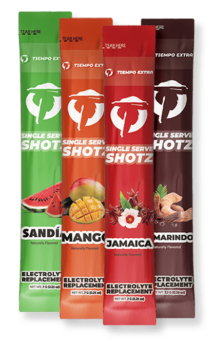 Overtime Tiempo Extra Single Serve Shotz Drink Mix Sticks, Latin - Inspired Flavored Beverage Powder - BHP Safety Products