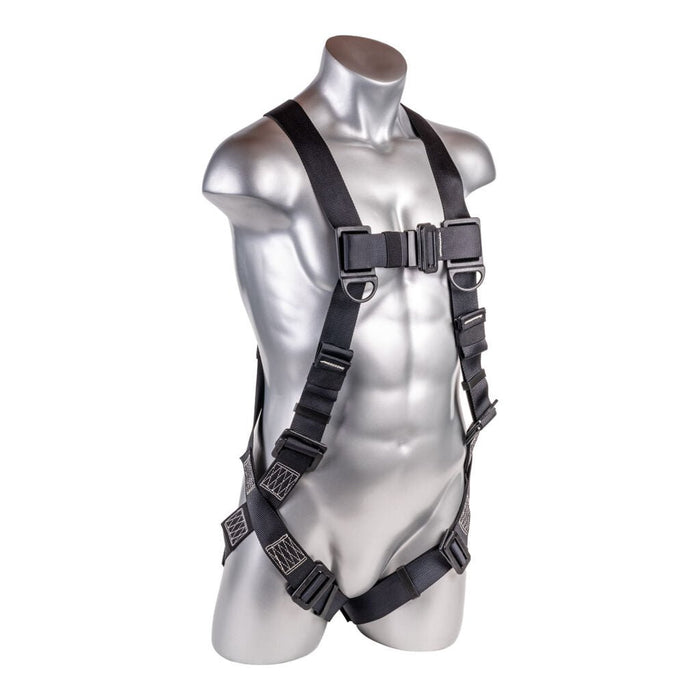Palmer Safety STINGRAY Series Full Body Harness, 5Pt Dielectric Hardware, Back D - Ring, Black - BHP Safety Products