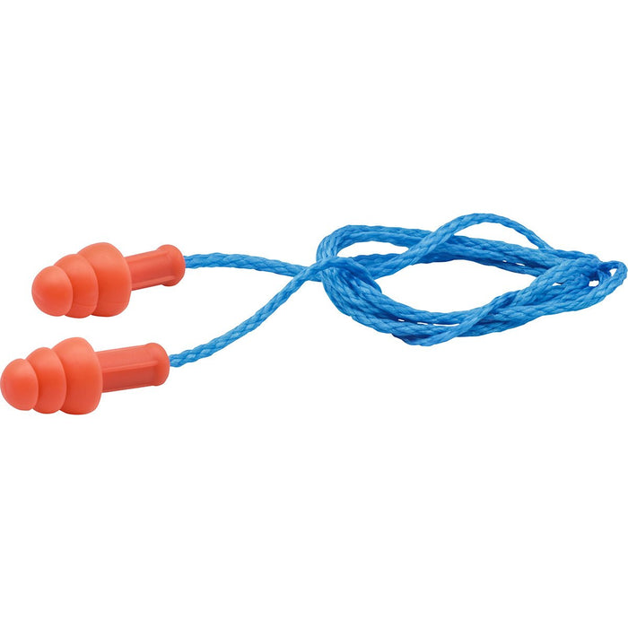 PIP 267 - HPR320C Reusable Corded TPR Ear Plugs – NRR 25 dB, Flange Design - BHP Safety Products