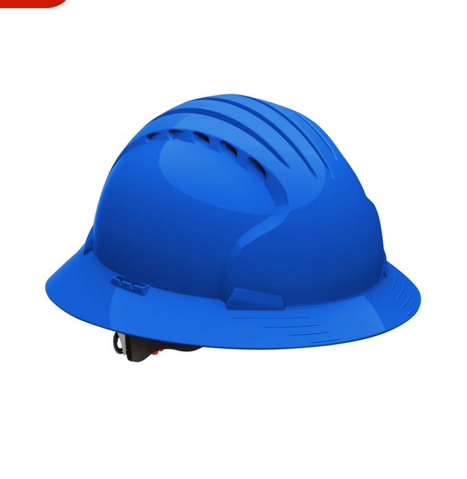 PIP Evolution Deluxe 6161 Full Brim Hard Hat, Blue, Vented - BHP Safety Products
