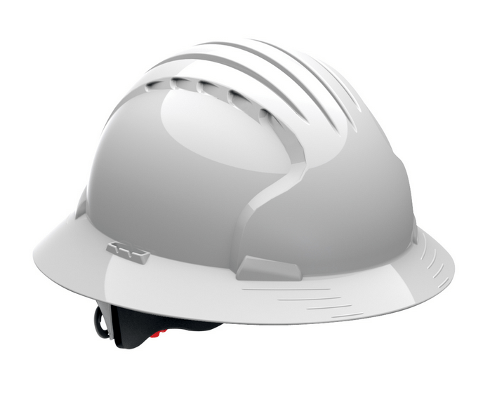PIP Evolution Deluxe 6161 Full Brim Hard Hat with HDPE Shell, 6 - Point Ratchet Suspension, Non - Vented - BHP Safety Products