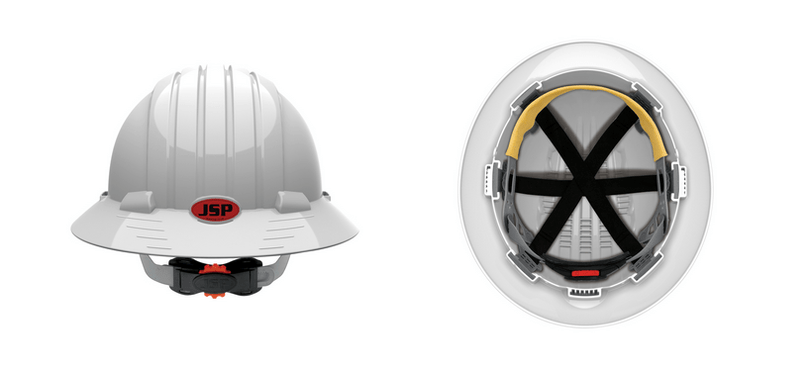 PIP Evolution Deluxe 6161 Full Brim Hard Hat with HDPE Shell, 6-Point ...