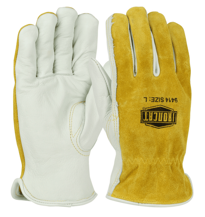 PIP Ironcat® Premium Grade Top Grain Cowhide Leather Drivers Glove, 9414 (12 - Pairs) - BHP Safety Products