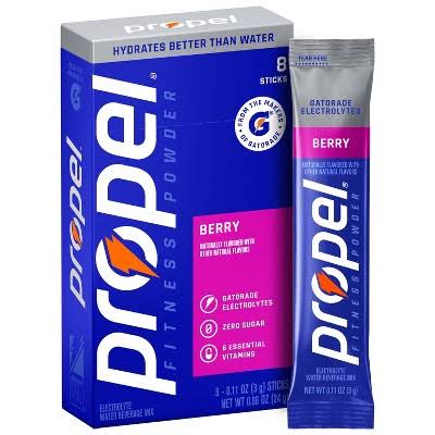 Propel ZERO Sugar - 3g Powder Sticks - Electrolyte Water Beverage Mix (Each pack mixes with 20 fluid oz of water) - BHP Safety Products