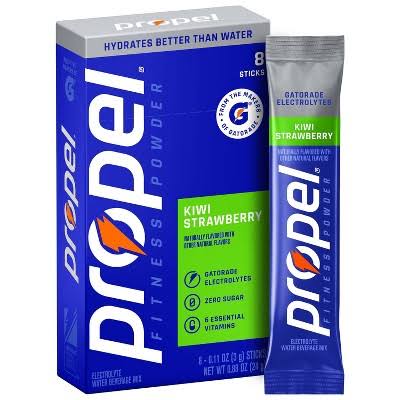 Propel ZERO Sugar - 3g Powder Sticks - Electrolyte Water Beverage Mix (Each pack mixes with 20 fluid oz of water) - BHP Safety Products