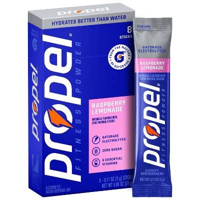Propel ZERO Sugar - 3g Powder Sticks - Electrolyte Water Beverage Mix (Each pack mixes with 20 fluid oz of water) - BHP Safety Products