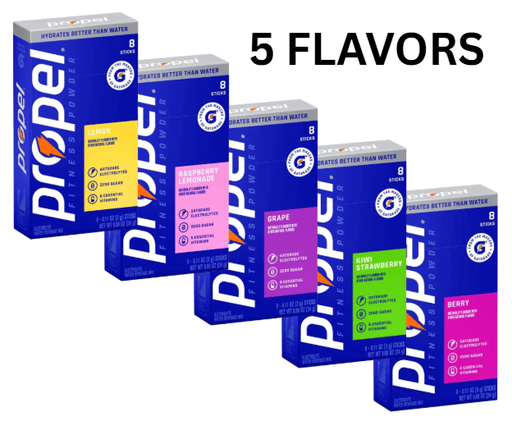 Propel ZERO Sugar - 3g Powder Sticks - Electrolyte Water Beverage Mix (Each pack mixes with 20 fluid oz of water) - BHP Safety Products