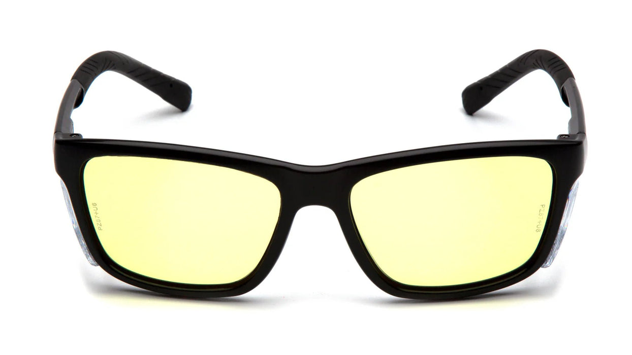 Pyramex Conaire Safety Glasses, Black Frame with Intergrated Side Shields - BHP Safety Products