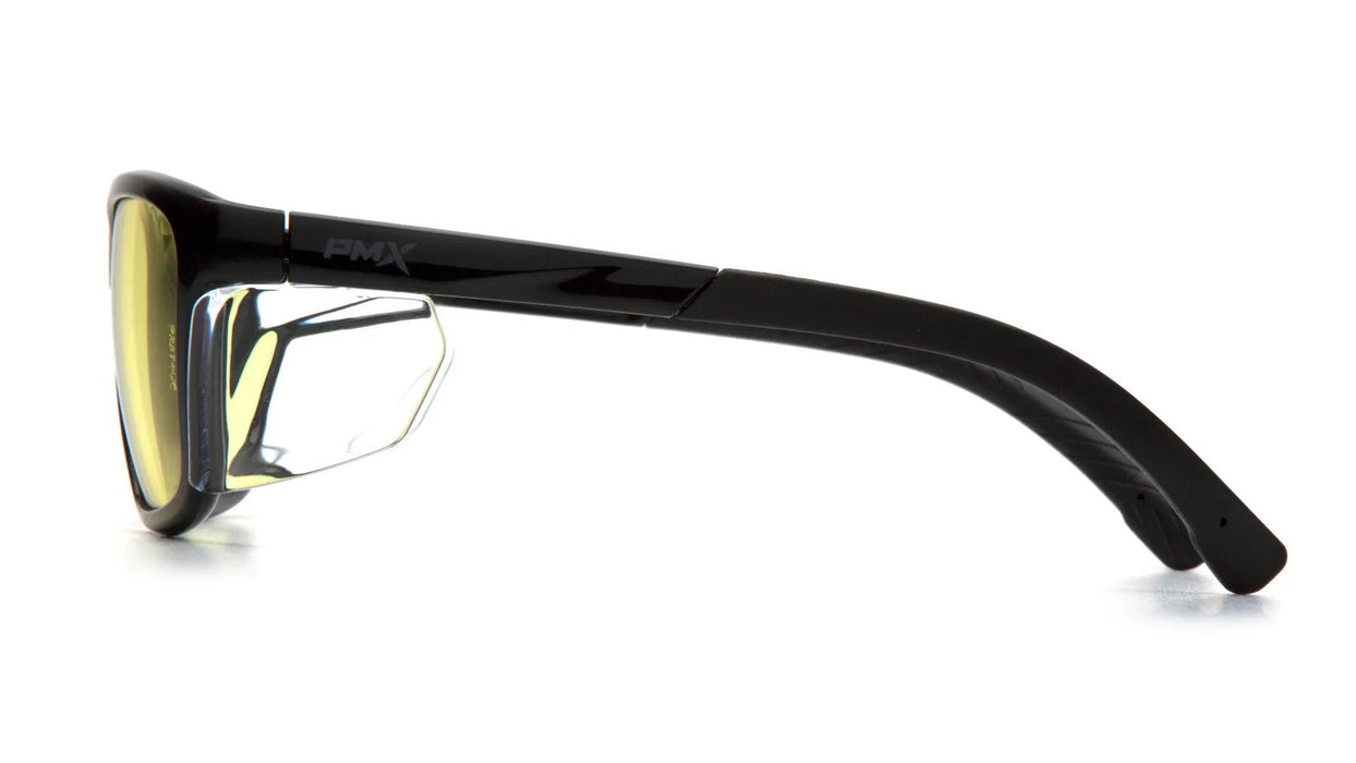 Pyramex Conaire Safety Glasses, Black Frame with Intergrated Side Shields - BHP Safety Products