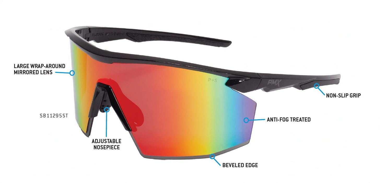 Pyramex PMXSPEC Safety Glass, Panoramic Wrap-Around Style Sunglasses (1 Pair) - BHP Safety Products